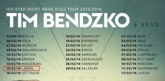 Tim Bendzko in der Emslandarena in Lingen