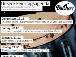Feiertagsagenda vom Butchers
