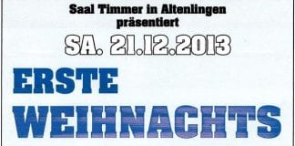 Weihnachtsfeierei im Saal Timmer