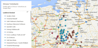 Chrissis Tortenliste jetzt als Tortenkarte