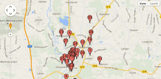 Standorte der Defibrillatoren in Lingen