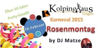 Rosenmontag im Lingener Kolpinghaus 2015