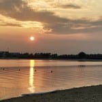 Sonnenuntergang am Speicherbecken in Lingen © MK Art