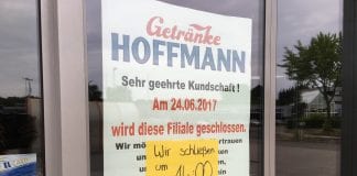 Getränke Hoffmann an der Rheiner Str. in Lingen geschlossen